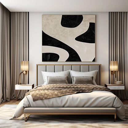 Large Hand-Painted Contemporary Abstract Wall Art for Family Home Mudrooms