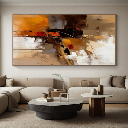 Bespoke Oversized Hand-Painted Abstract Art for Living Room Picture Window Wall LargeART0603