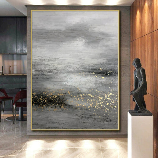 Giant Made-to-Order Abstract Canvas for Walk-in Closet Jewelry Display Walls