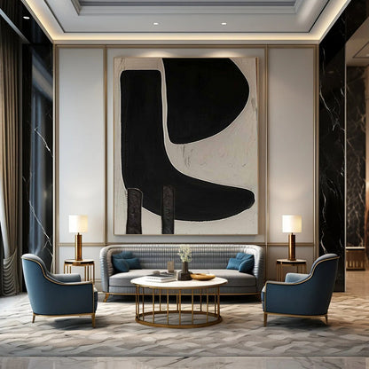 Giant Hand-Painted Contemporary Abstract Art for Family Home Home Offices