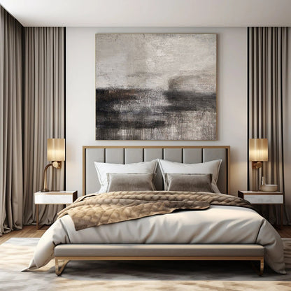 Large Hand-Painted Modern Abstract Mural for Corporate Headquarters Conference Room Negotiation Zones