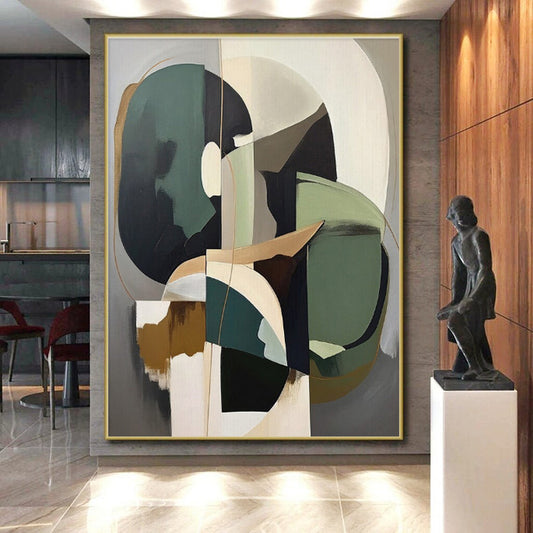 Huge Modern Abstract Painting for Contemporary Reading Nook Alcove Wall