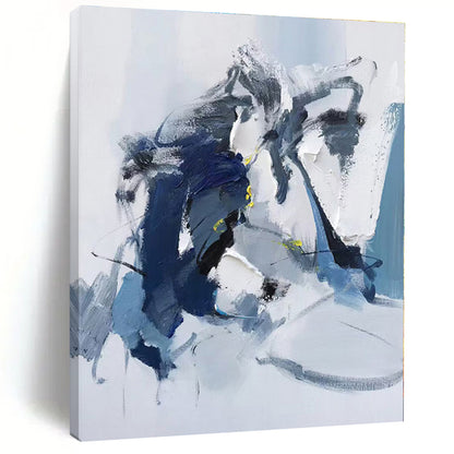 Large-Scale Hand-Painted Abstract Canvas for Dining Room Banquet Wall