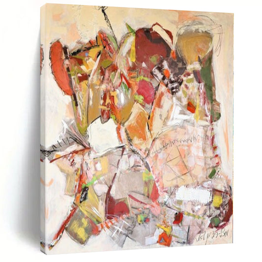 Super-Sized Hand-Painted Modern Abstract Wall Decor for Dining Room Behind Dining Sets