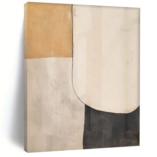 Colossal Hand-Painted Contemporary Abstract Canvas for Family Home Entryways