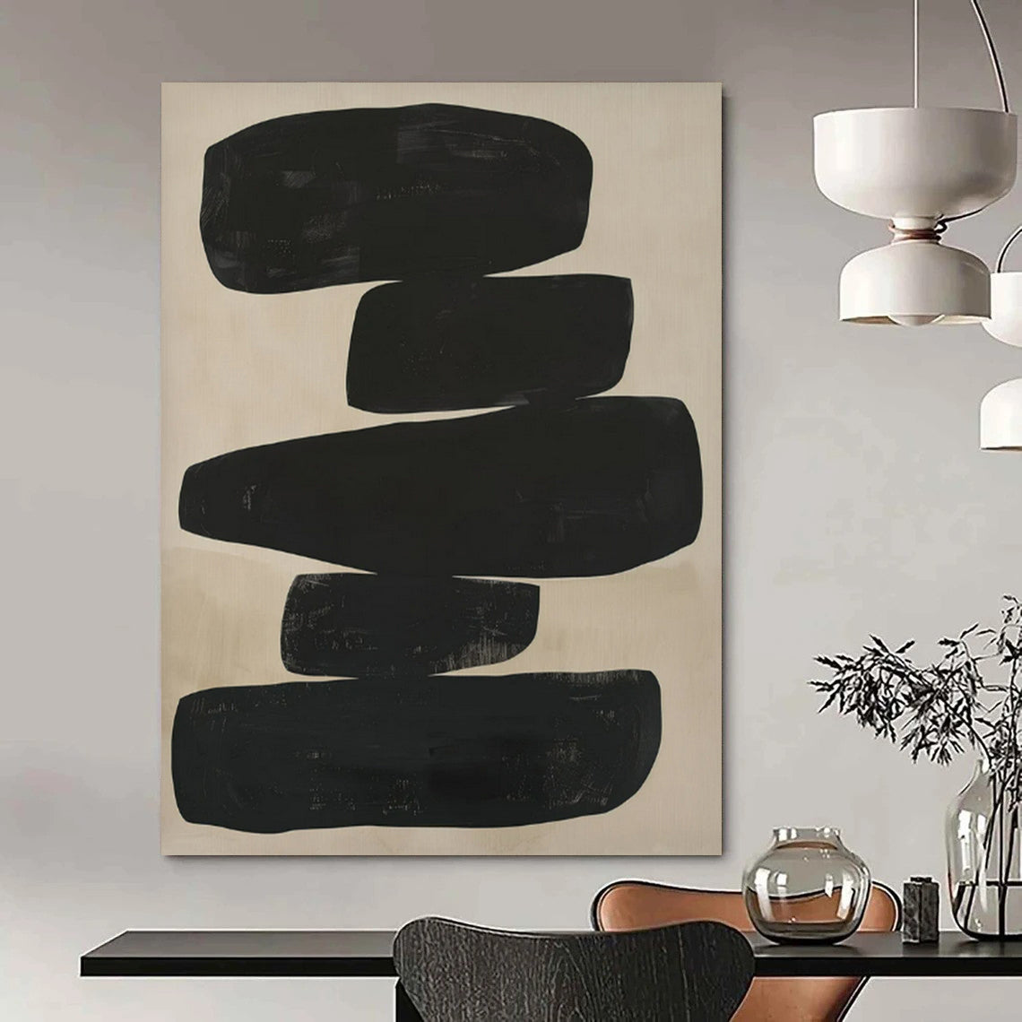 Colossal Hand-Painted Modern Abstract Art for University Lecture Hall Auditoriums