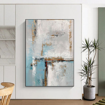 Gigantic Made-to-Order Abstract Canvas for Walk-in Closet Feature Wall