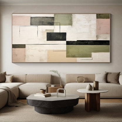 Enormous Customized Abstract Wall Art for Entryway Console Table Focal Point