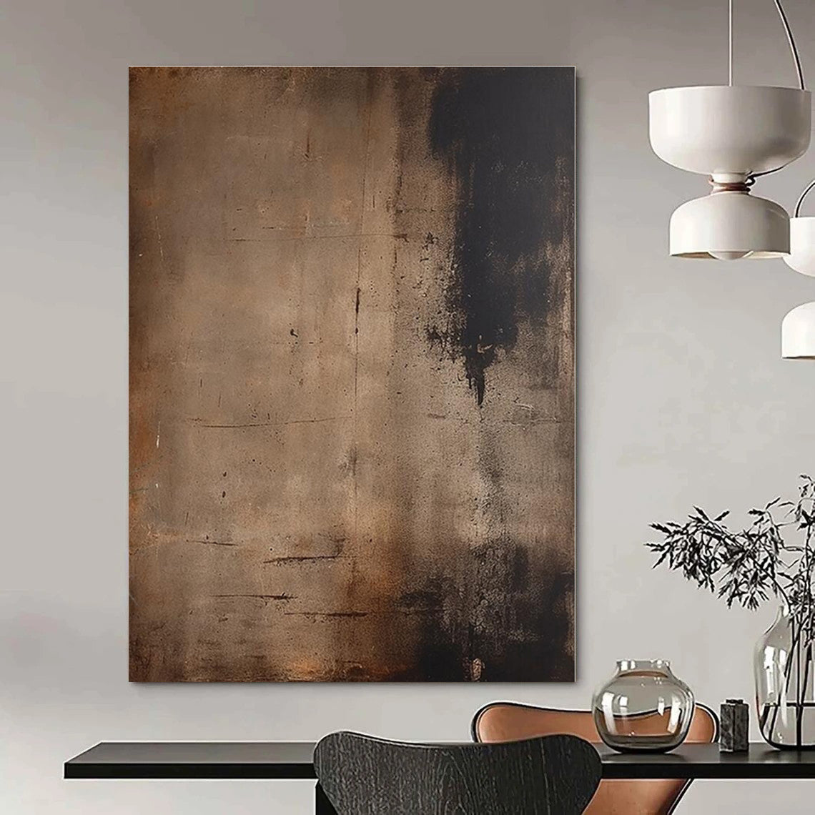 Hand-Painted Personalized Abstract Canvas for Office and Bedroom
