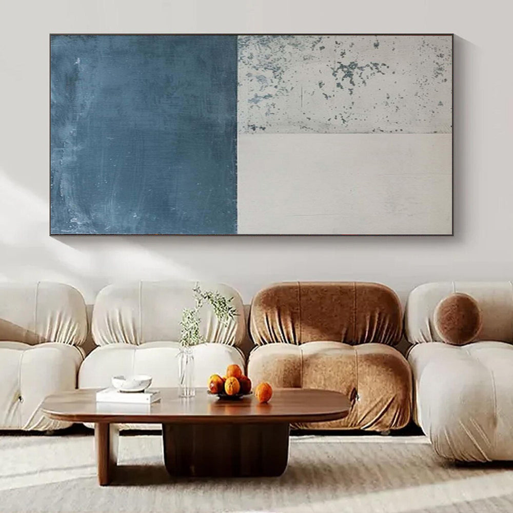 Grand Made-to-Order Abstract Canvas for Marine Biology Research Vessel Interiors