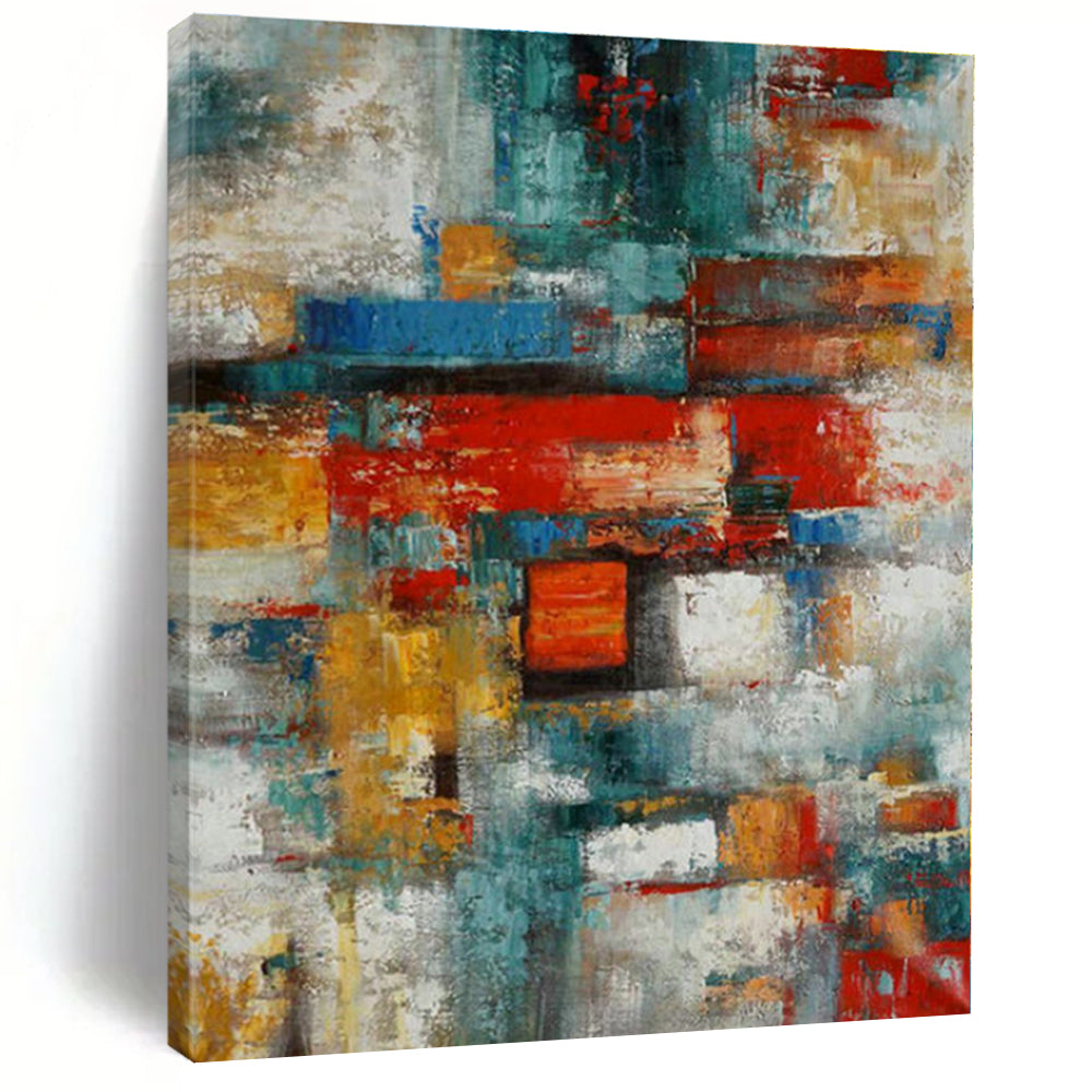Hand-Painted Bespoke Abstract Canvas for Dining Room & Hotel Spa Areas