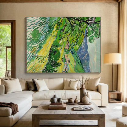 Large Modern Abstract Art Hanging for High-End Club Lounge Areas