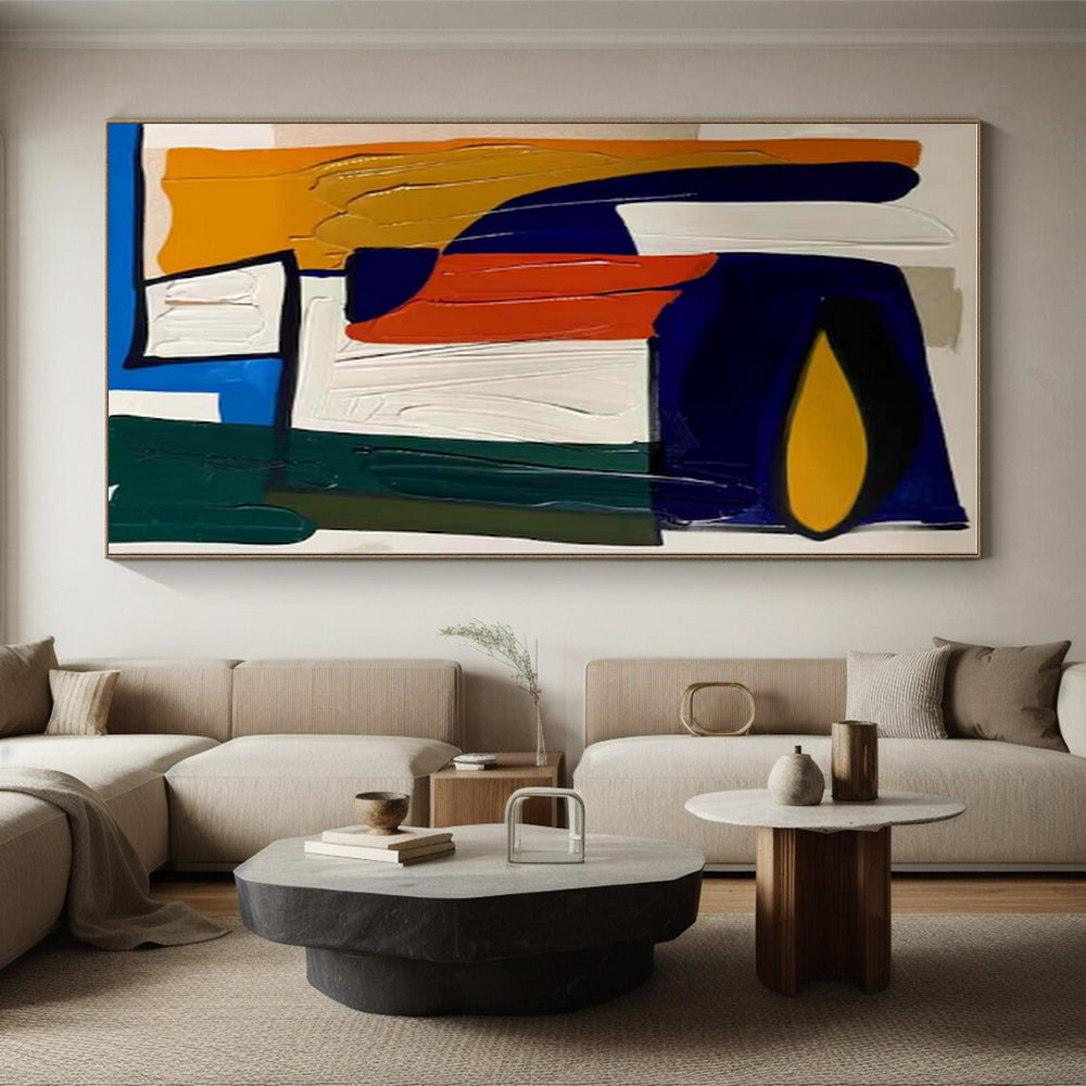 Staggering Custom Hand-Painted Abstract Painting for Home Bar Back Bar Wall LargeART0620