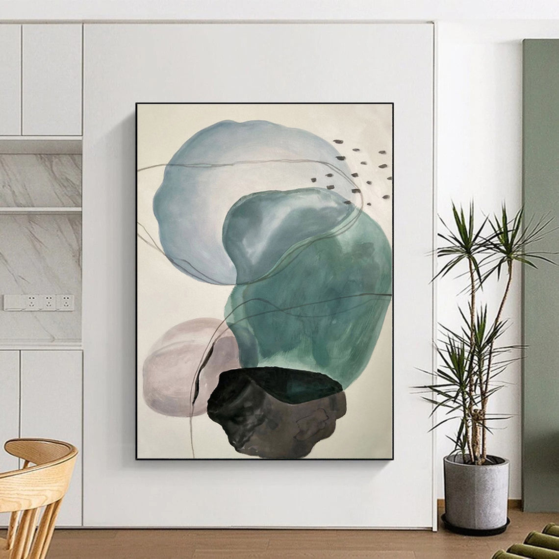 Mammoth Made-to-Order Abstract Canvas for Kitchen Island Back Wall