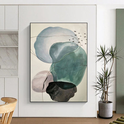 Mammoth Made-to-Order Abstract Canvas for Kitchen Island Back Wall