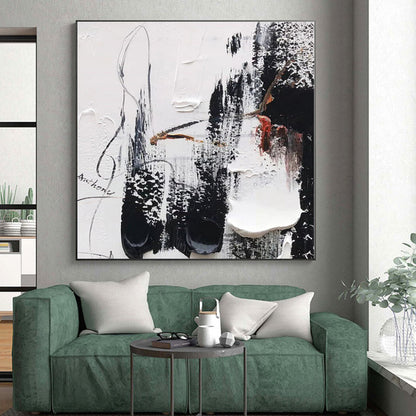 Large-Scale Oversized Hand-Painted Abstract Painting for Home Wine Cellar Tasting Wall