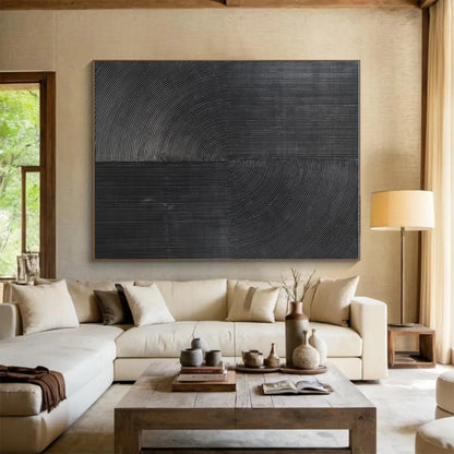 Perfectly-Sized Large Abstract Mural for Restaurant Open Kitchens