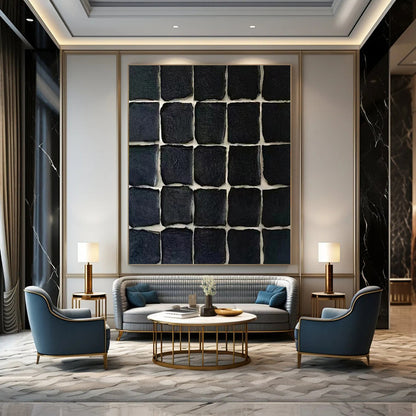 Oversized Hand-Painted Modern Abstract Painting for Family Home Teen Bedrooms