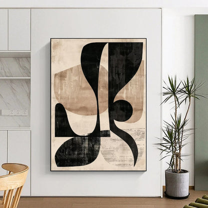 Gigantic Custom Abstract Canvas for Attic Living Space Feature Wall