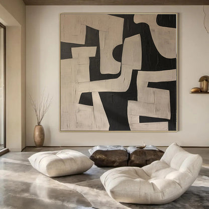 Custom Extra Large Hand-Painted Abstract Canvas for Event Venue Backdrops