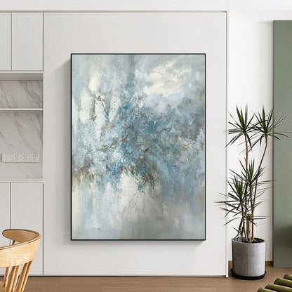 Giant Made-to-Order Abstract Painting for Mudroom Pet Wash Station Feature Walls