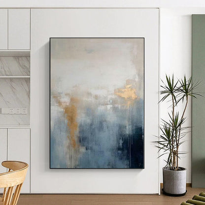 Monumental Custom Abstract Painting for Sunroom Skylight Walls