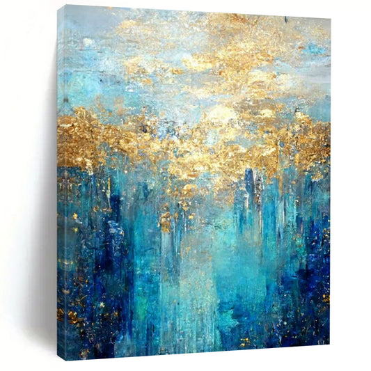 Gigantic Hand-Painted Modern Abstract Art for Villa Oceanfront Lounges
