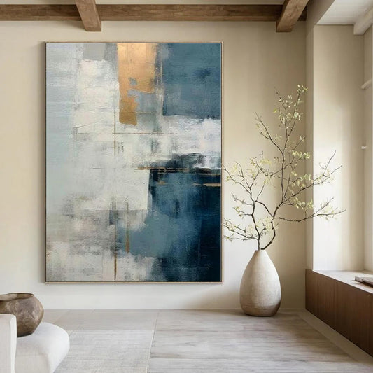 Playful Polka Dot Hand-Painted Abstract Wall Art for Fun Dining Rooms