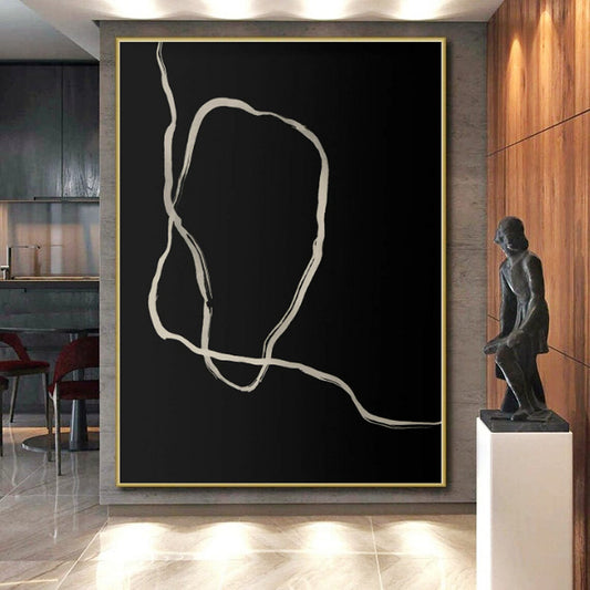 Oversized Custom Abstract Painting for Home Office Breakout Areas