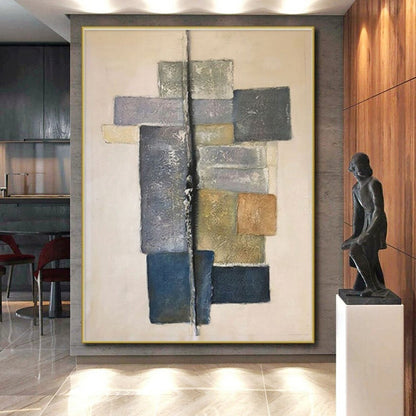 Super-Sized Contemporary Abstract Painting for Modern Kids’ Playroom Mural Wall