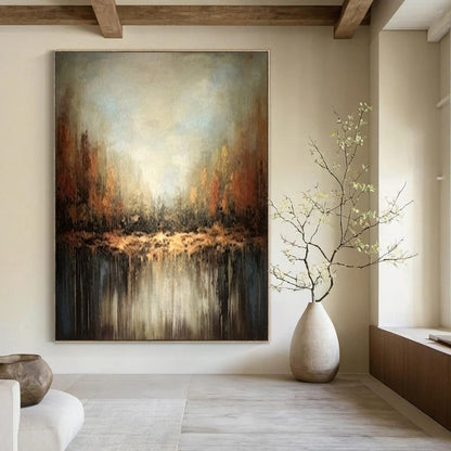 Giant Hand-Painted Contemporary Abstract Art for Villa Home Gyms