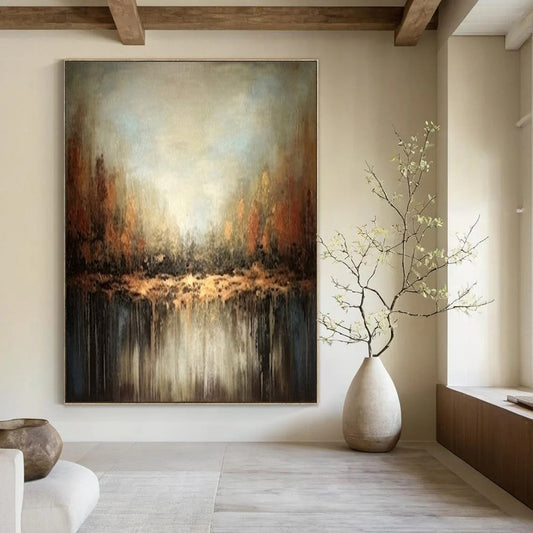 Giant Hand-Painted Contemporary Abstract Art for Villa Home Gyms