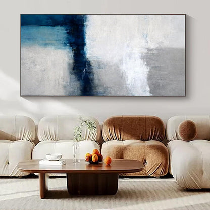 Oversized Hand-Painted Modern Abstract Painting for Trendy Bar Outdoor Terraces
