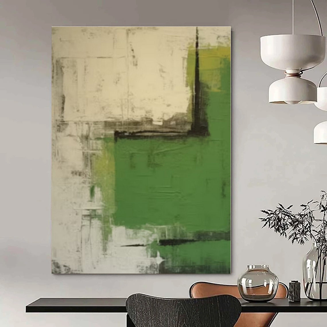 Hand-Painted Custom Abstract Art for Office Reception Areas