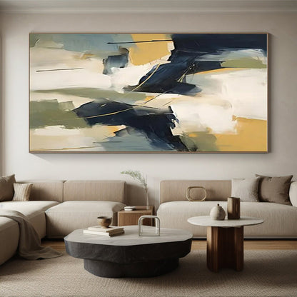 Extra-Huge Contemporary Abstract Painting for Nursery Soothing and Serene Decor