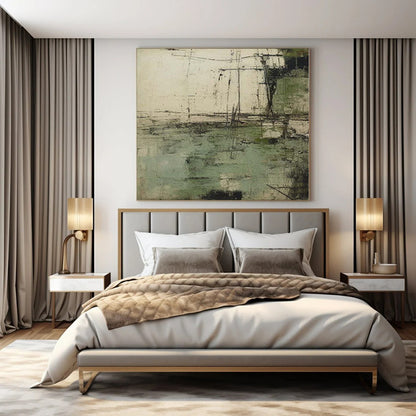Monumental Abstract Painting for Wine Cellar Interiors - Commissioned Oil on Linen