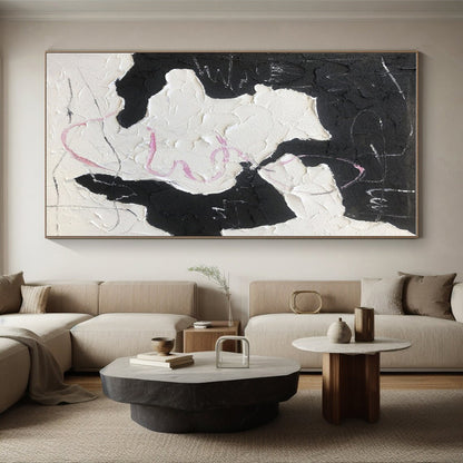 Oversized Modern Abstract Canvas for Home Music Studio Creative Backdrop