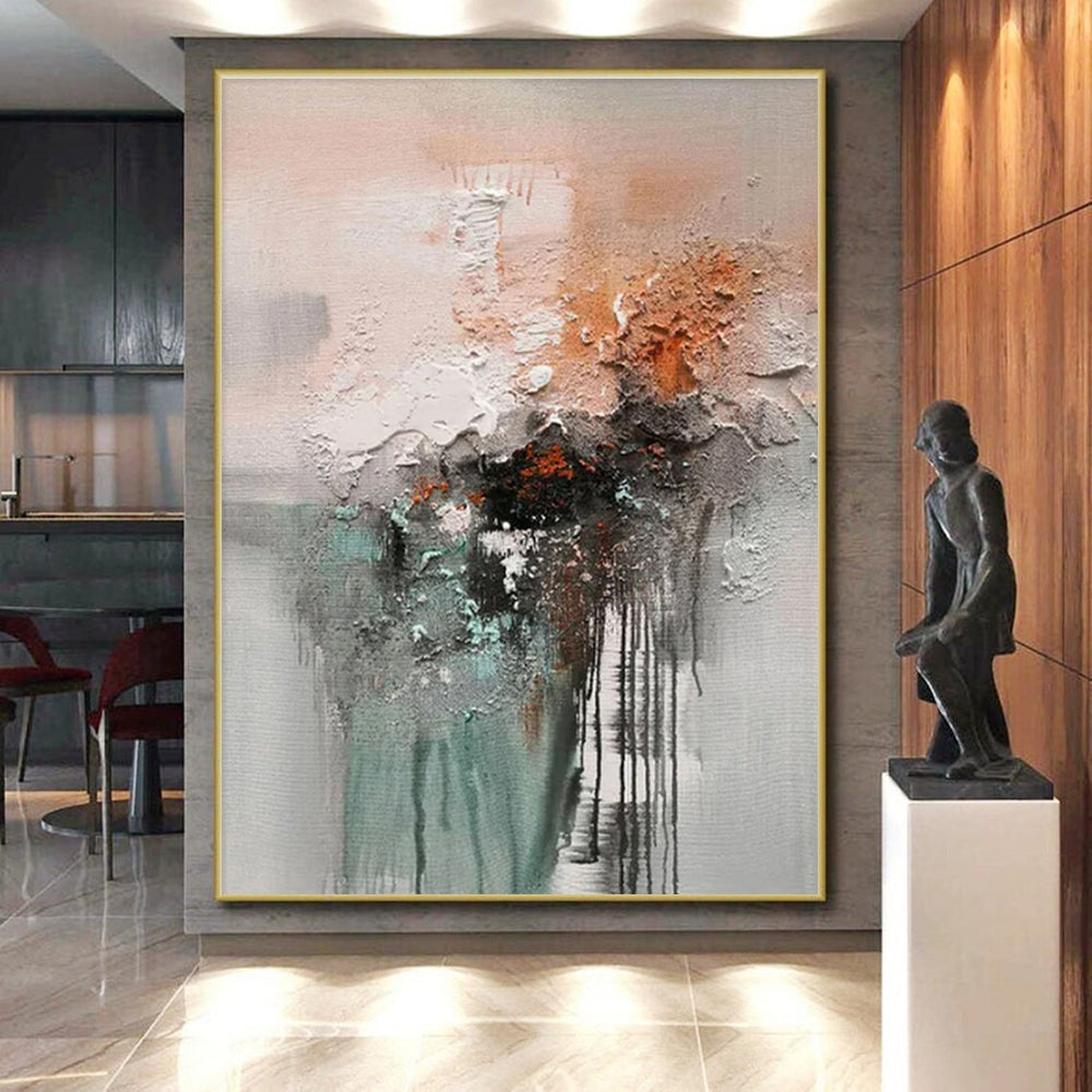 Large Contemporary Abstract Painting for Aquarium Underwater Tunnel Passages
