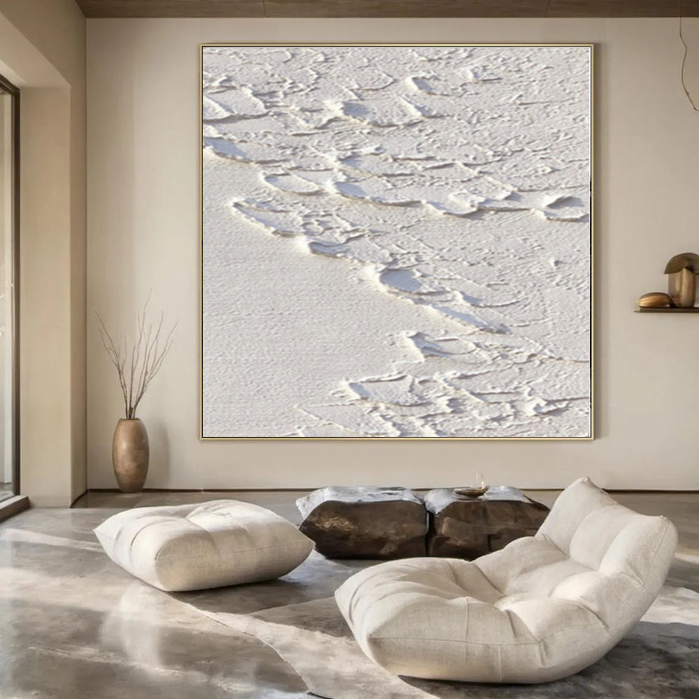 Oversized Hand-Painted Modern Abstract Painting for Office Storage Areas