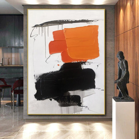 Huge Modern Abstract Art for Basement Home Theater Immersive Design