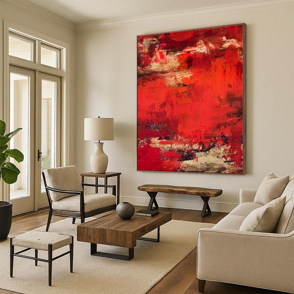 Mammoth Custom Abstract Art for Guest Room Fireplace Mantel Wall
