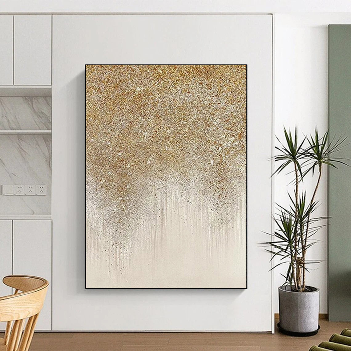 Immense Made-to-Order Abstract Canvas for Kitchen Island Feature Walls
