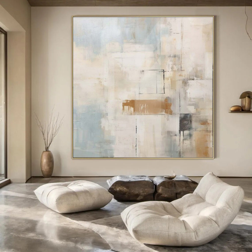 Giant Hand-Painted Contemporary Abstract Art for Family Home Art Studios