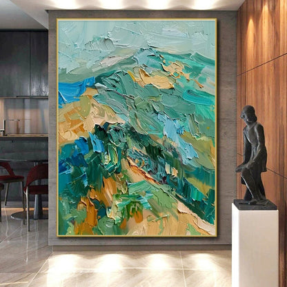 Giant Modern Abstract Artwork for Fitness Studio Spin Class Rooms