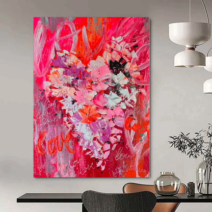 Art Deco Revival Hand-Painted Abstract Wall Art for Dining Rooms