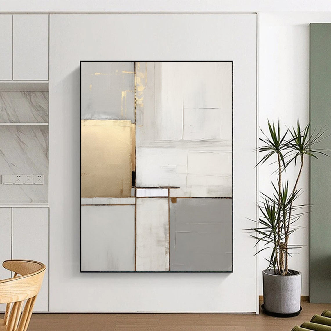 Super-Sized Made-to-Order Abstract Painting for Home Wine Cellar Feature Wall
