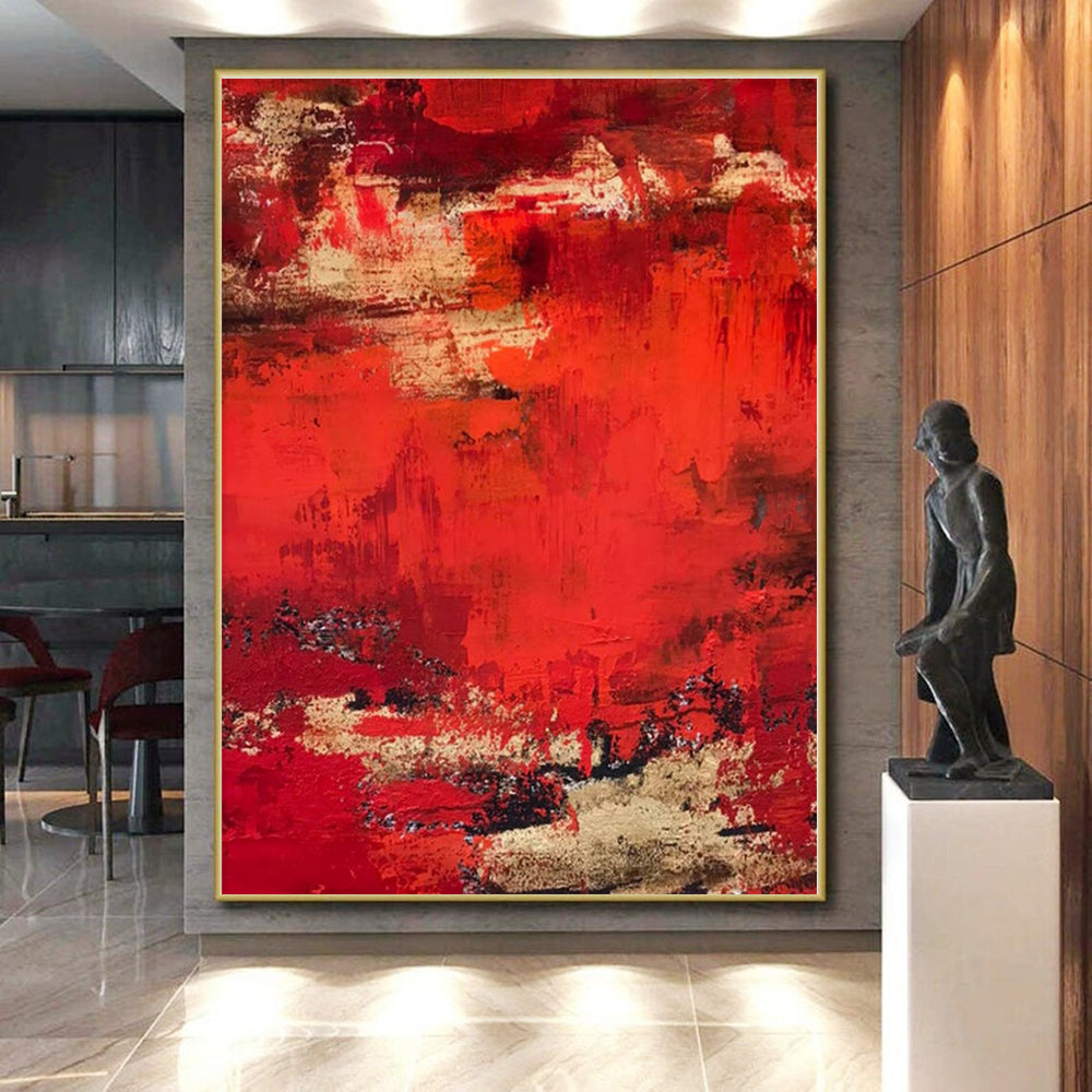 Mammoth Custom Abstract Art for Guest Room Fireplace Mantel Wall