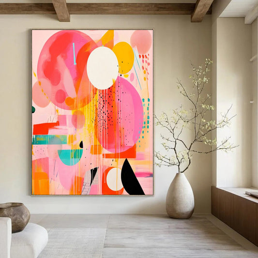 Super-Sized Hand-Painted Modern Abstract Wall Decor for Dining Room Behind Dining Buffets