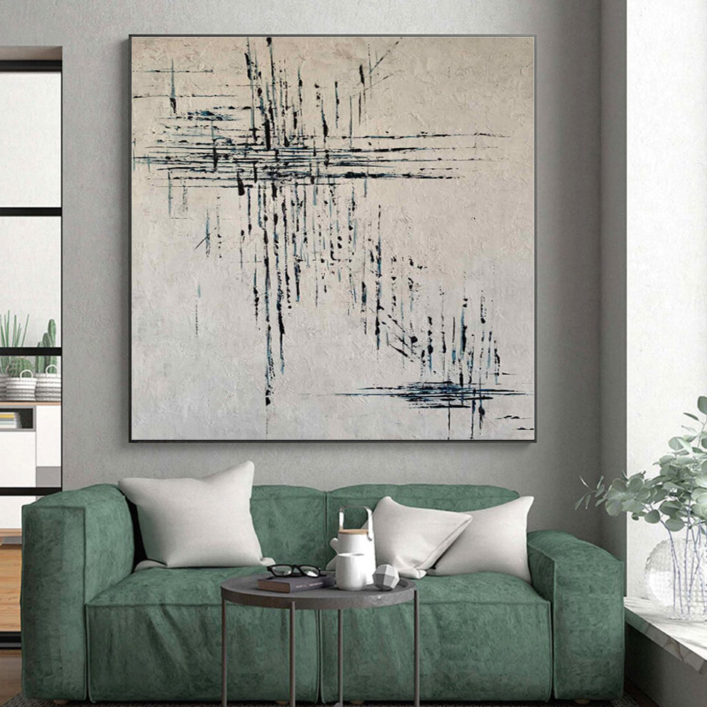 Oversized Custom Abstract Art for Master Bedroom Dressing Vanity Wall