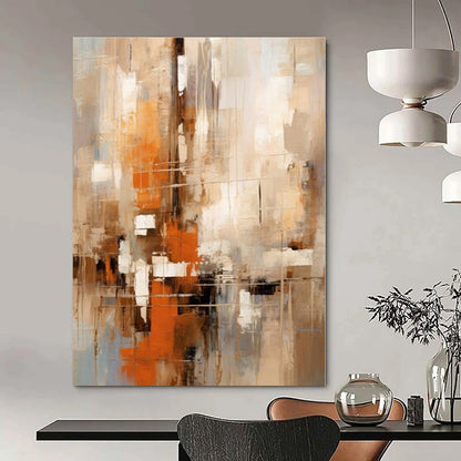 Vibrant Botanical Hand-Painted Abstract Canvas for Nature-Loving Bedrooms